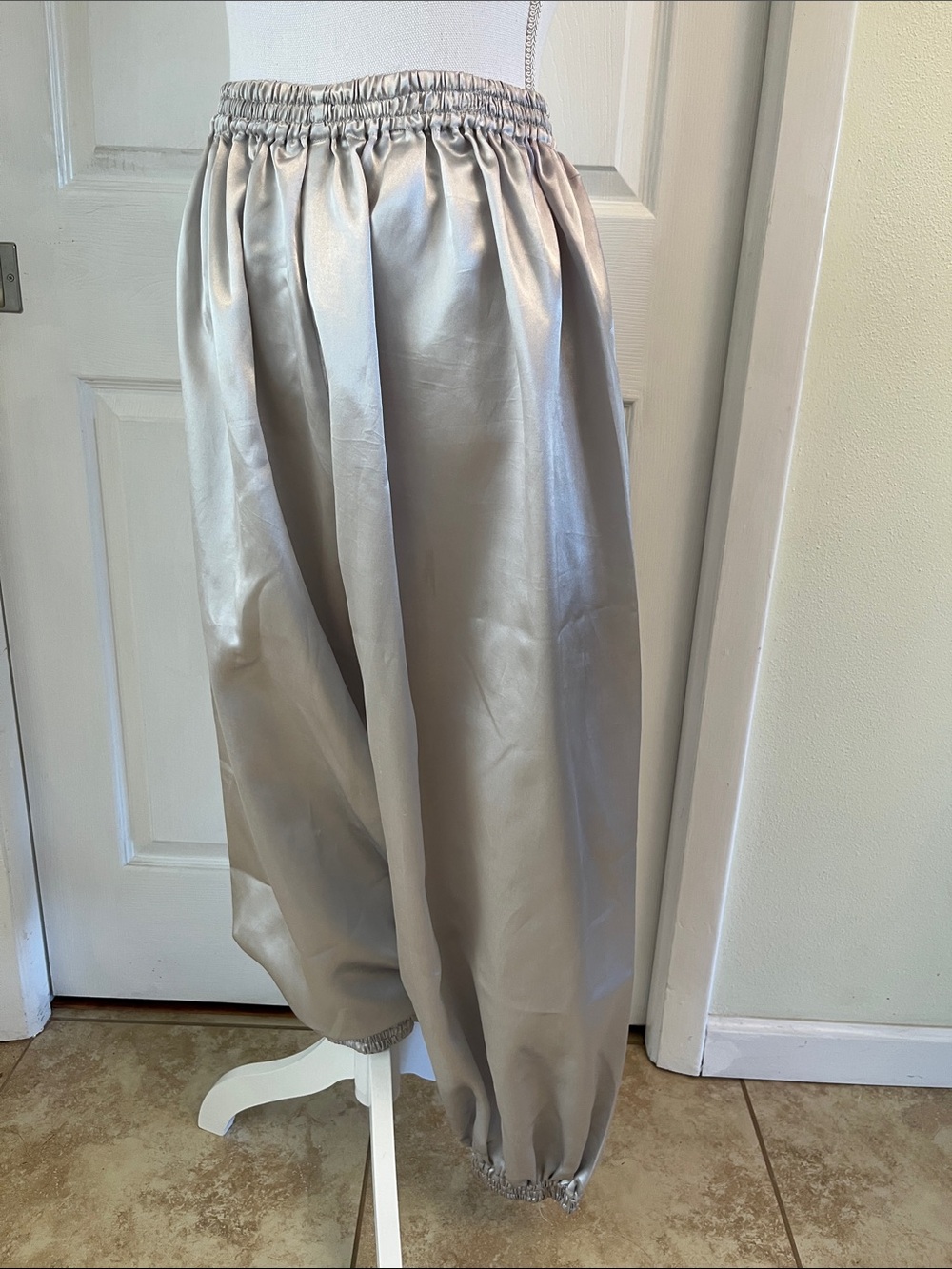 Silver Harem Pants - Bellydance, Bollywood size M